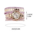 thumbnail image 3 of CxhicLuv Diamond Bracelet Watch, Women's Jewelry Accessory, Great for Parties, Daily Wear, Gifts, Elegant & Fashionable, Valentine's Day, Christmas, Suitable for Lovers, Friends, Purple, 3 of 3