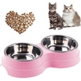 thumbnail image 4 of Dog Bowls Double Dog Water and Food Bowl Stainless Steel with Anti-Tip Base, Food and Water Set, 4 of 5
