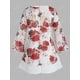 thumbnail image 2 of Más el tamaño de flor impresa blusa botón Capas Rosegal Blusas Tallas Grandes, 2 of 5
