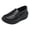 Black, variant on Rokment Women's Platform Chunky Walking Shoes Spring Fall Fashion Casual Solid Color Leather Height Increasing Dad Sneakers Comfortable Wedge Heels Non-Slip Slip on Work Loafers Black Size 6.5