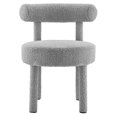 thumbnail image 5 of Side Dining Chair, Light Grey Gray, Fabric, Kitchen Cafe Bistro Hospitality Restaurant, Modern Contemporary HB34833, 5 of 9