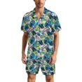thumbnail image 1 of PRIYAL Men's Short Sleeve Pajama Sets Button Down Collar Sleepwear Soft Lounge Pjs Set Lightweight Men's Outfits, 1 of 9