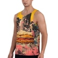 thumbnail image 2 of Susaid Psychedelic Band Hotdog Art Print Men's Sleeveless Workout Running Tank Top Dry Fit Athletic Gym Sports Swim Beach Muscle Bodybuilding Shirts-Small, 2 of 7