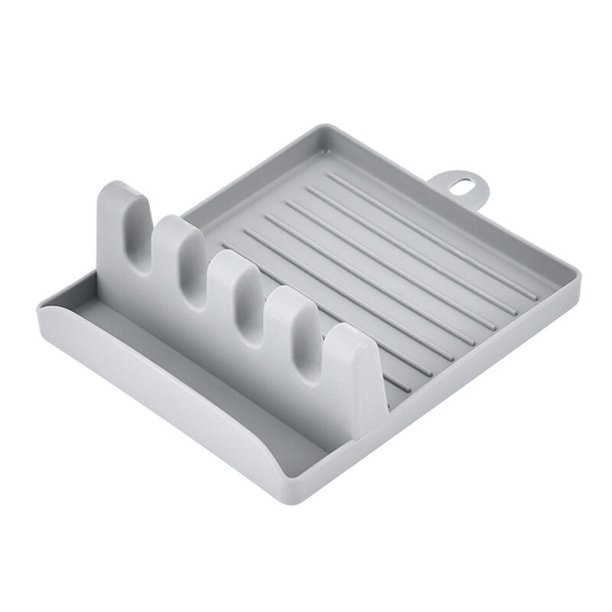 Soportes para cucharas de cocina, tenedor, espátula, estante, organizador, cuchara de plástico, soporte para palillos, almohadilla antideslizante para cucharas, utensilio de cocina Tan Jianjun unisex