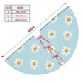thumbnail image 3 of Yiaed Daisies Flowers Print Christmas Tree Skirt , Tree SkirtsTree Mat for Christmas Winter Holiday Indoor Decorations-48", 3 of 7