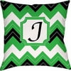 Thumbprintz Chevron Monogram Decorative Pillow, Black