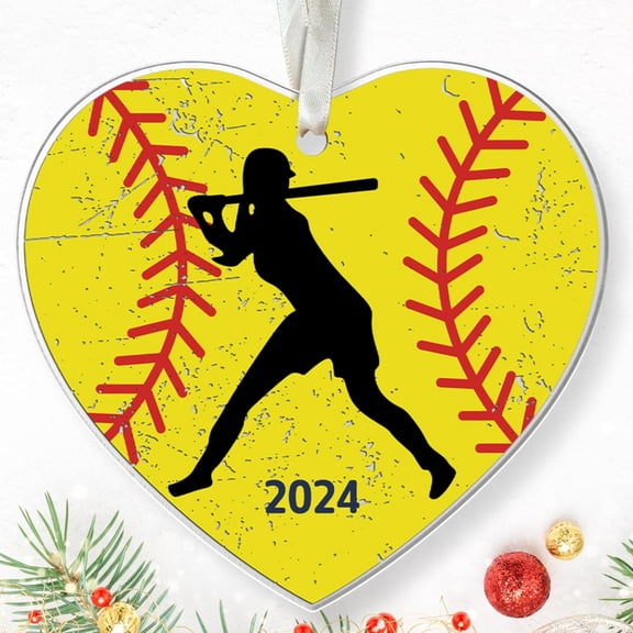 Softball Ornaments - Softball Christmas Ornament - Sports Ornaments for Christmas Tree - Sports Gifts for Girls - Acrylic Ornament 2024 undefined