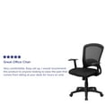 thumbnail image 5 of Emma + Oliver Mid-Back Designer Black Mesh Swivel Task Office Chair with Arms, 5 of 13