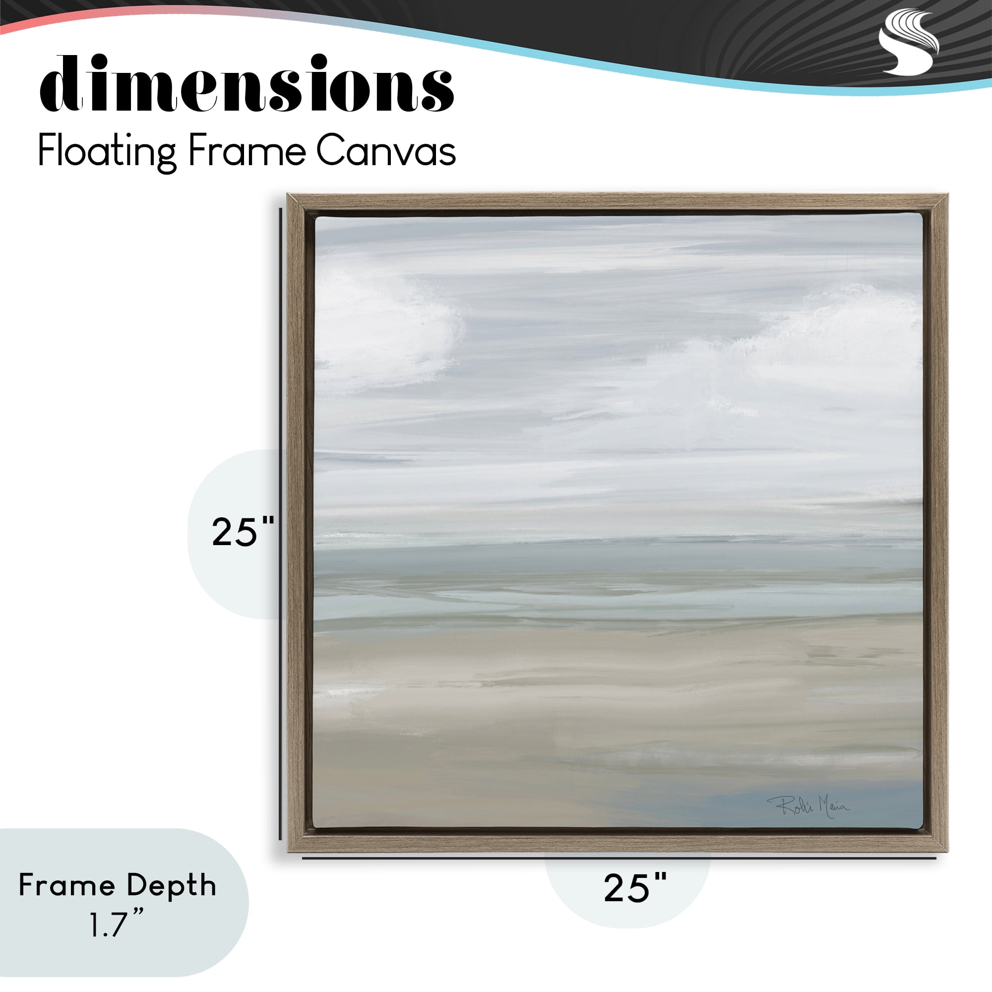 Stupell Industries Another Day Peaceful Landscape Brown Framed Floater Canvas Wall Art, design by Robin Maria