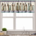thumbnail image 2 of Ambesonne Cow Valance & Curtain 3 Pcs Set, Purplish Flowers Bottles Print, 55"x45", Lavender Eggshell Mauve, 2 of 7