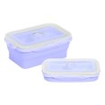 thumbnail image 4 of Homerr Lonchera plegable ligera de silicona, lonchera plegable, lonchera portátil y ligera, contenedor expandible para almacenar alimentos, a prueba de fugas, para oficina, escuela y hogar, 350, 4 of 8