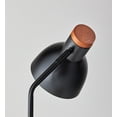 thumbnail image 2 of Better Homes & Gardens, 18" Height, 1 Light, Woodgrain & Black Metal Finish Desk Lamp, with AC Outlet, Modern design, 2 of 6
