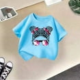 thumbnail image 5 of LUOGENLI Summer Tops for Girls 12-14 Years Kid Girls Cute Graphic Print Round Neck Short Sleeve Tee Summer Casual T Shirt Girls Tops Size 7-8 Trendy Tops for Girls 10-12 Baggy Blue 7-8 Years, 5 of 5