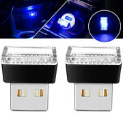 BukNikis USB Simple Atmosphere Lights USB Car Interior Accessories Lamp Universal (Blue, 2 pcs)