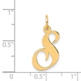 thumbnail image 2 of Auriga Fine Jewelry 14K Yellow Gold Medium Script Letter S Initial Pendant for Women, 2 of 5