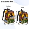 thumbnail image 3 of Bixox Fall Village Scenery Printing Canvas Backpack Lightweight Casual Travel Backpack School Backpack Fits 15.6 Inch Notebook, 3 of 5