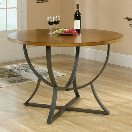 - Sauder Cannery Bridge Round Dinette Table, Pecan Finish