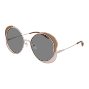 CHLOE CH0024S 002 Round Gold Pink Grey 60 mm Women's Sunglasses