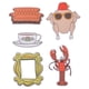 thumbnail image 1 of Set de letreros para fiestas, 5 iconos famosos de Buffalo Friends, color plateado, 1 of 2