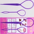 thumbnail image 2 of 2PCS Hair Loop Styling Tool Topsy Tail Hair Braid Ponytail Styling Clip Bun Maker For Girls Hairstyle, 2 of 5