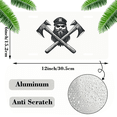 thumbnail image 2 of 1 Pcs 2D Flat License Plate Covers & Frames, Bearded Skull with For Decorative Front, Waterproof For Decoration Aluminum License Plate Covers & Frames Cover For Men Women, 12" X 6", 2 of 6