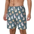 thumbnail image 2 of Balery Cute Rabbit Mens Swim Trunks Swim Shorts for Men Quick Dry Inseam Beach Shorts with Compression Liner Pocket-X-Large, 2 of 9
