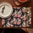 thumbnail image 5 of Pioneer Flower Floral Print Pattern Summer Placemats Table Placemats Set Of 4-Linen Kitchen Washable Placemats Table Mats 12x18 Inch Non-Slip Heat Resistant, 5 of 5