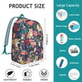 thumbnail image 2 of Floral Dog Design Vintage Backpack – Large Capacity Travel Backpack with Comfortable Carrying and Anti-theft Multifunctional Features for Pet Lovers and Female Professionals, 2 of 5