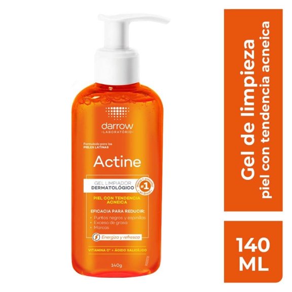 Gel limpiador Darrow Actine piel con tendencia acneica energiza y refresca 140 ml
