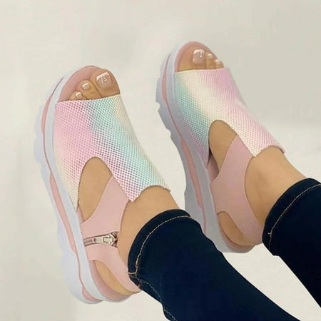

Summer Ladies Women Flat Thick Soled Shoes Fashion Casual Beach Sandals