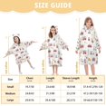 thumbnail image 3 of Wearable Blanket with Sleeves and Pocket Oversized Hooded Sweatshirt 3-14 YR Red Fiery Awesome Patterns S, 3 of 7