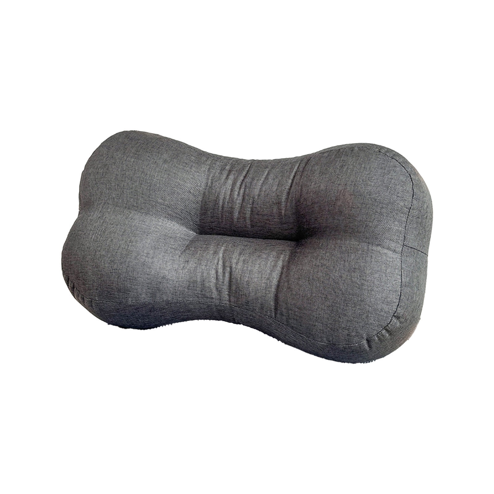 LHNFT Ergonomic Butterfly-Shaped Neck Pillow, Contoured Cervical Support Pillow for Neck Pain Relief, Soft Linen-Feel Pillow for All Sleeping Positions