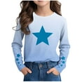thumbnail image 2 of New Style Girls Sweatshirts Loose Long Sleeve Tops Round Neck Print Lightweight Blouses for Girls Sweatshirts Pullovers&nbsp;Kids, 2 of 8