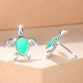 thumbnail image 7 of kcavykas 925 Opal Sea Turtle Earrings for Women – Sterling Silver Birthstone Studs, Ocean Animal Jewelry Gift, Cute Everyday Wear, Elegant Turtle-Themed Accessories Green, 7 of 7