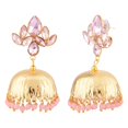 thumbnail image 4 of Efulgenz Indian Jewelry Bollywood Antique Crystal Kundan Jhumki Jhumka Earrings Set for Women, 4 of 5