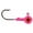Pink, variant on Big Bite Baits Double Dot 1 Color 1/8oz Round Ball Jighead Black