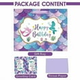 thumbnail image 4 of CIRCLE- 13" Large Mermaid Happy Birthday Gift Bag With Handle, Tissue Paper And Card, 4 of 5