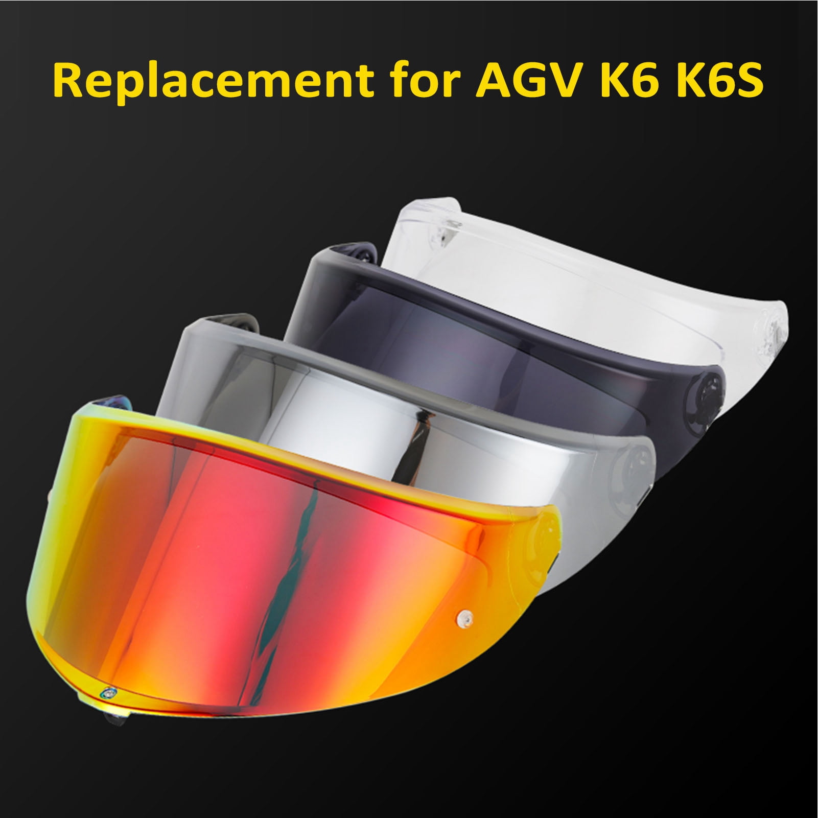 Elowen Helmet Visor Replacement for AGV K6 K6S Visor Helmet Visor Replacement for AGV K6 K6S Full Face Helmet Motorcycle Helmet Lens