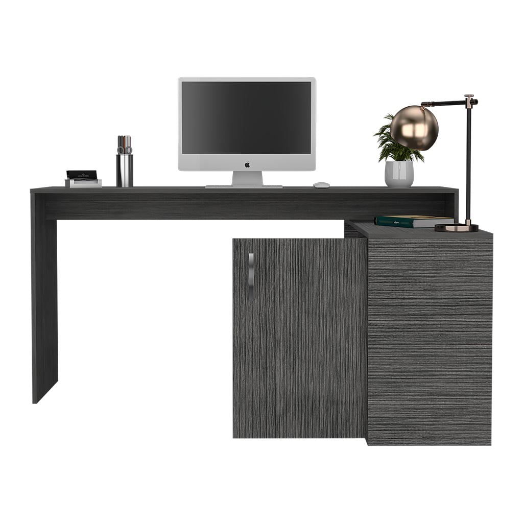 家具 COMPUTER TABLE HQZX Modern L-Shaped Computer Table, Desk with Open and Closed