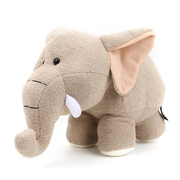 ATTOE Simulation Animal Elephant Hippo Shape Plush Toy for Children Gifts DecorationBeige Elephant 40 x 25cm-0812968