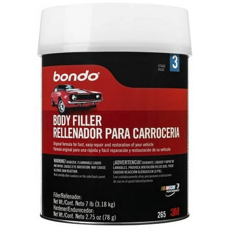 Gallon Automotive Body Filler With Plastic Cap, Each