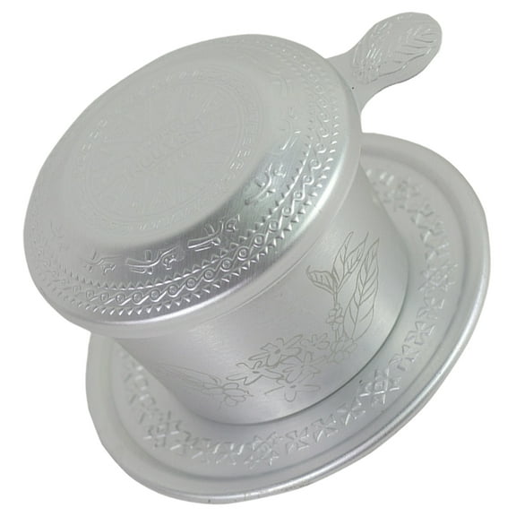 FUTUREORYY Vietnamese Coffee Dripper Aluminum 1 Set Silver Portable Coffee Filter