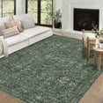 thumbnail image 2 of FairOnly 8'x10' Green Floral Vintage Rugs Washable Soft Area Rugs for Living Room Distressed Rugs for Bedroom Nursery Ultra-Thin Carpet, 2 of 7