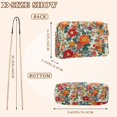 thumbnail image 4 of FORMRS Women Crossbody Purse with Chain Strap Vegan Leather Shoulder Handbag, Orange Japanese Flowers Pattern, 4 of 7