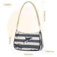 thumbnail image 3 of FORMRS Womens Shoulder Bag with Chain Strap Clutch Purse Cute Tote Handbag, Dark Sharks, 3 of 7