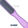 thumbnail image 6 of Kent AHGLO02 Airhedz Glo Half Round Narrow Detangling Hair Brush - 9 Row Ionic Anti Static Non Scratch Long Nylon Bristle Great for Detangling and Smoothing Medium to Long Length Hair, 6 of 18