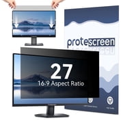 Fully Removable 27 Inch Computer Privacy Screen Filter for 16:9 Widescreen Monitor, Desktop PC, Eye Protection Anti Glare Blue Light Filter Privacy Shield, Anti Spy Screen Protector Film 27 In