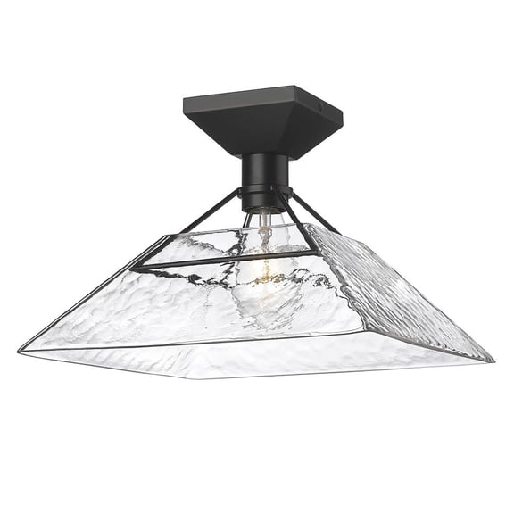 Golden Lighting Kepler 1-light Semi-Flush Mount in Matte Black