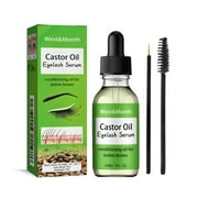 Yoomi Organic Castor Oil Eyelash Serum for Lashes & Brows, 100% Pure & Cold-Pressed USDA Certified Organic to Strengthen, Moisturize & Condition