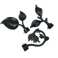 thumbnail image 6 of Curtains Household Essentials 1pcs Curtain Rod Finials Leaf Shaped Curtain Rod End Drapery Rail Pole Cap Alloy Black JASKFLY, 6 of 9